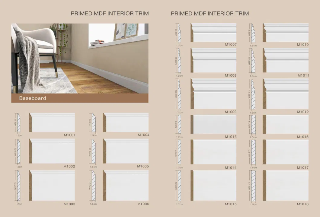 Hot Sale Solid White Primed Wood Door Frame