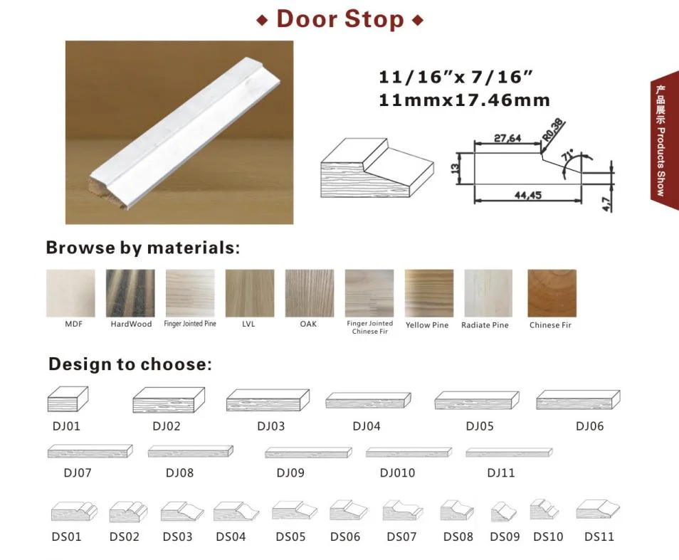 Hot Sale Solid White Primed Wood Door Frame